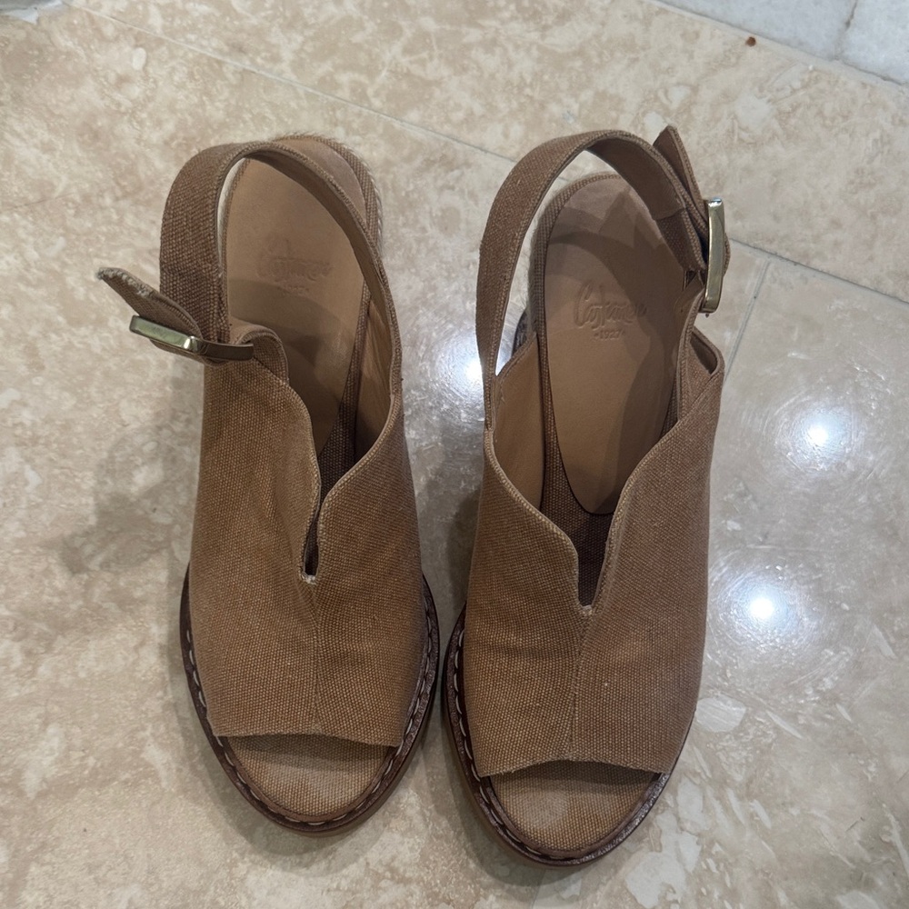 Castaner | Brown Slingback Wedges | Gently Used